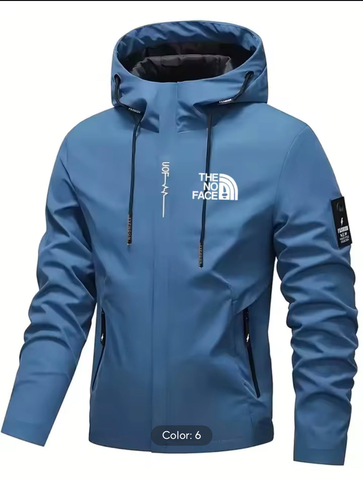 Men’s the north face coat jacket windbreaker hooded full zipper pockets drawstring breathable