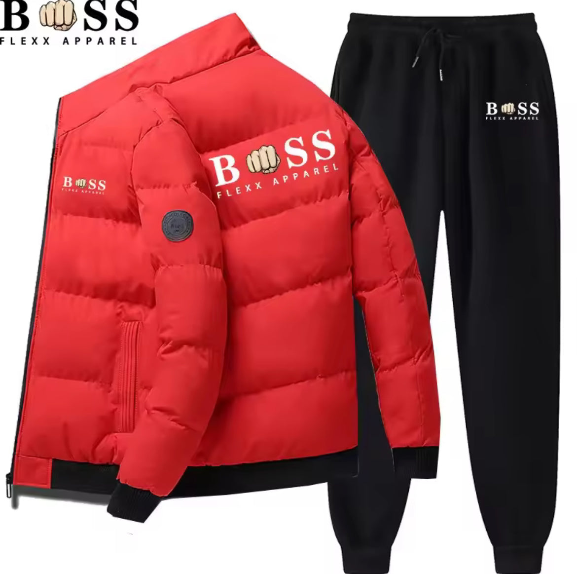 Men’s boss flex coat and jogger set