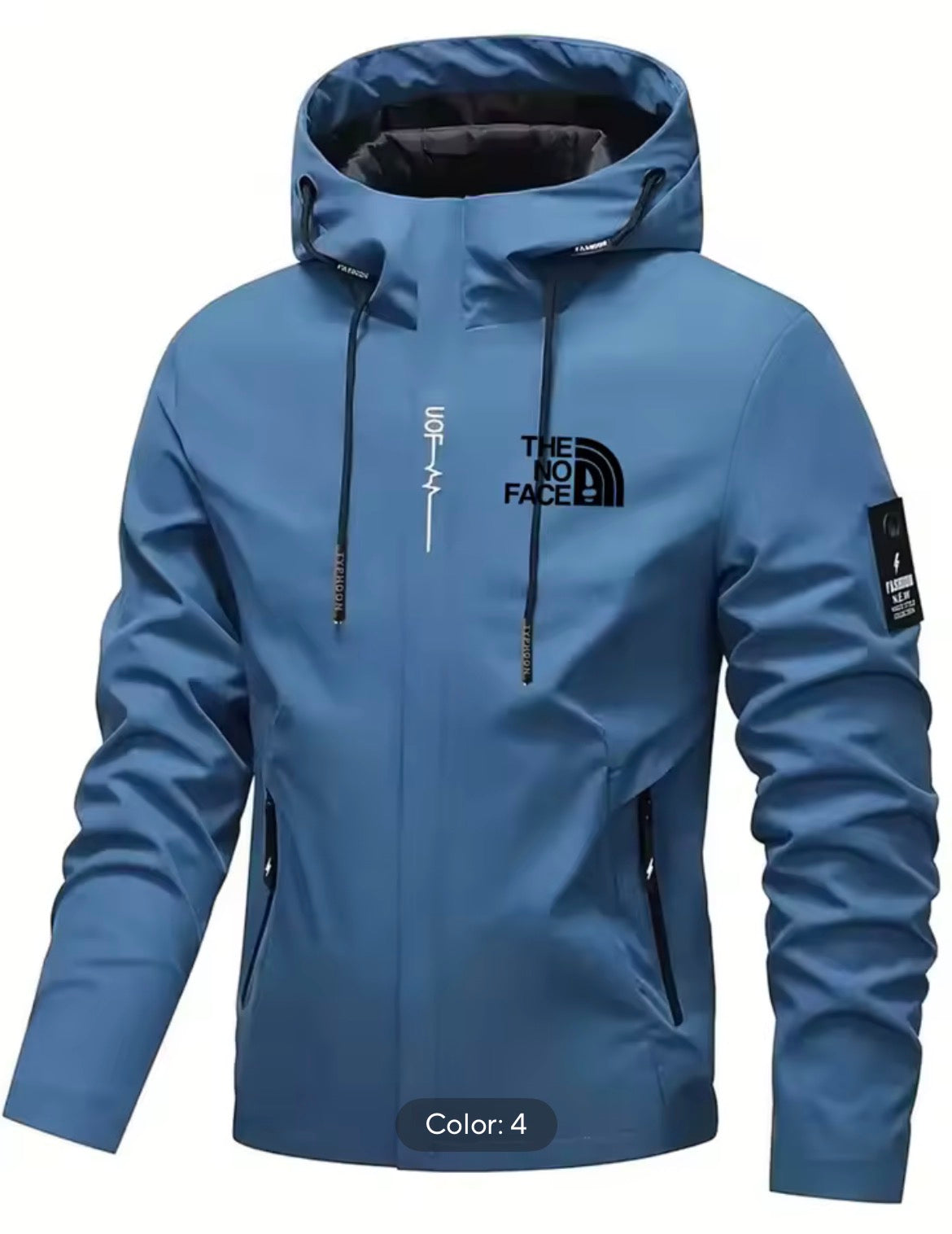 Men’s the north face coat jacket windbreaker hooded full zipper pockets drawstring breathable
