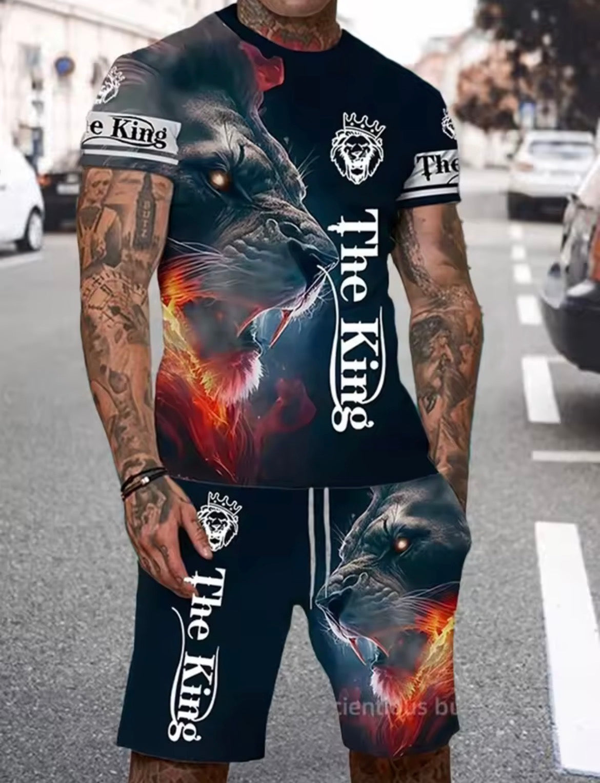 The king lion T-shirt and short sets