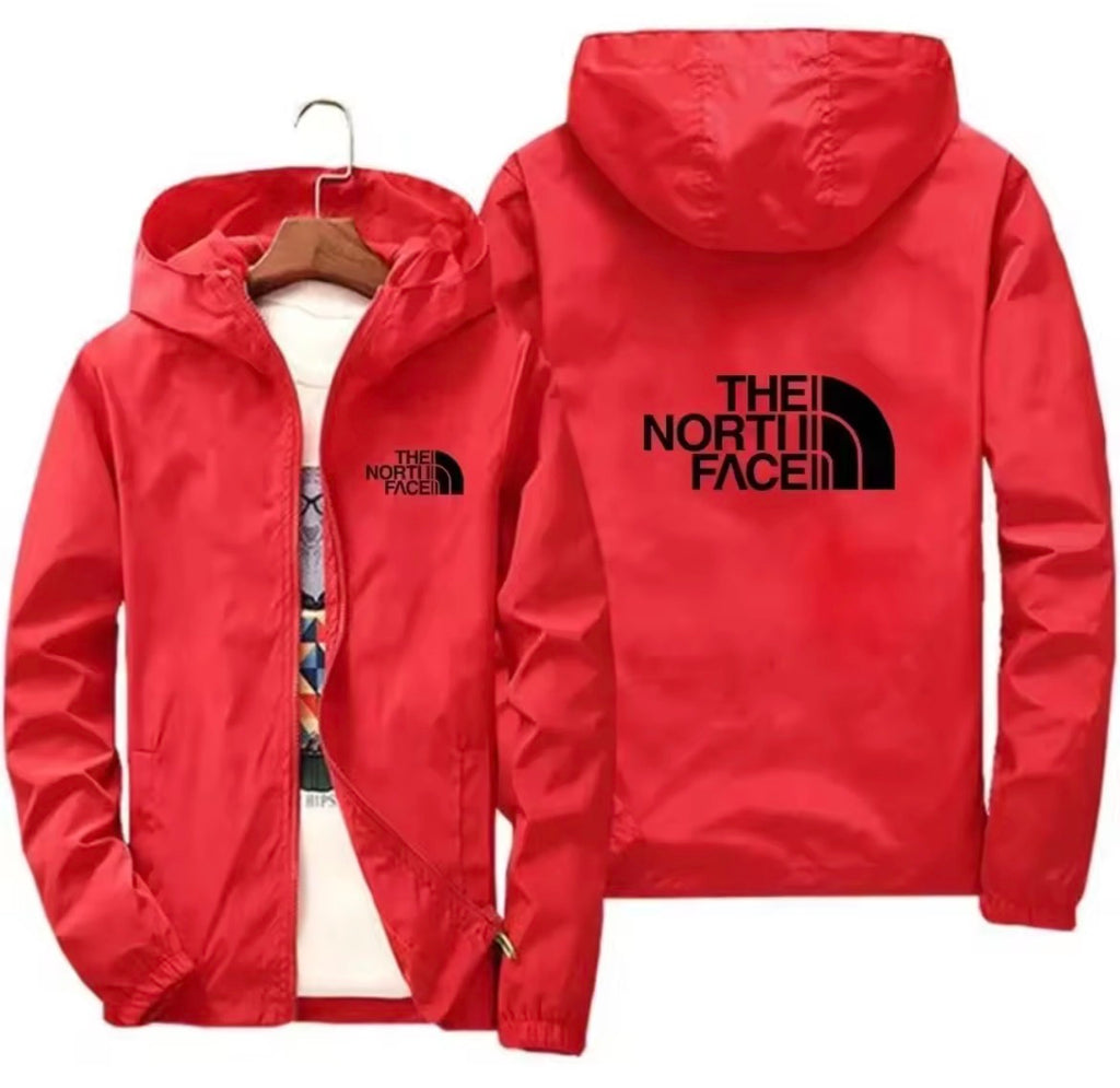 Men’s the north face coat jacket windbreaker hooded full zipper pockets drawstring breathable