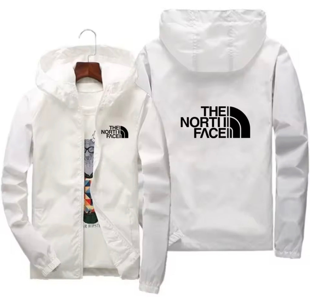 Men’s the north face coat jacket windbreaker hooded full zipper pockets drawstring breathable