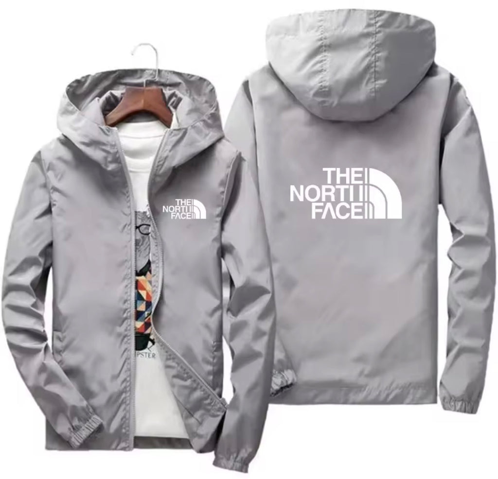 Men’s the north face coat jacket windbreaker hooded full zipper pockets drawstring breathable