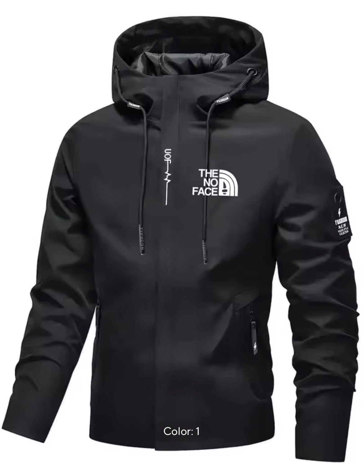 Men’s the north face coat jacket windbreaker hooded full zipper pockets drawstring breathable