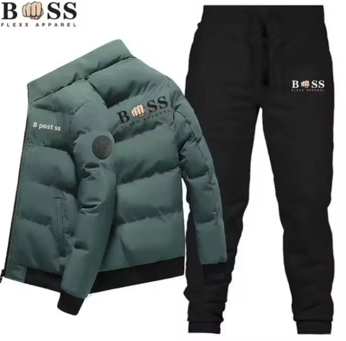 Men’s boss flex coat and jogger set