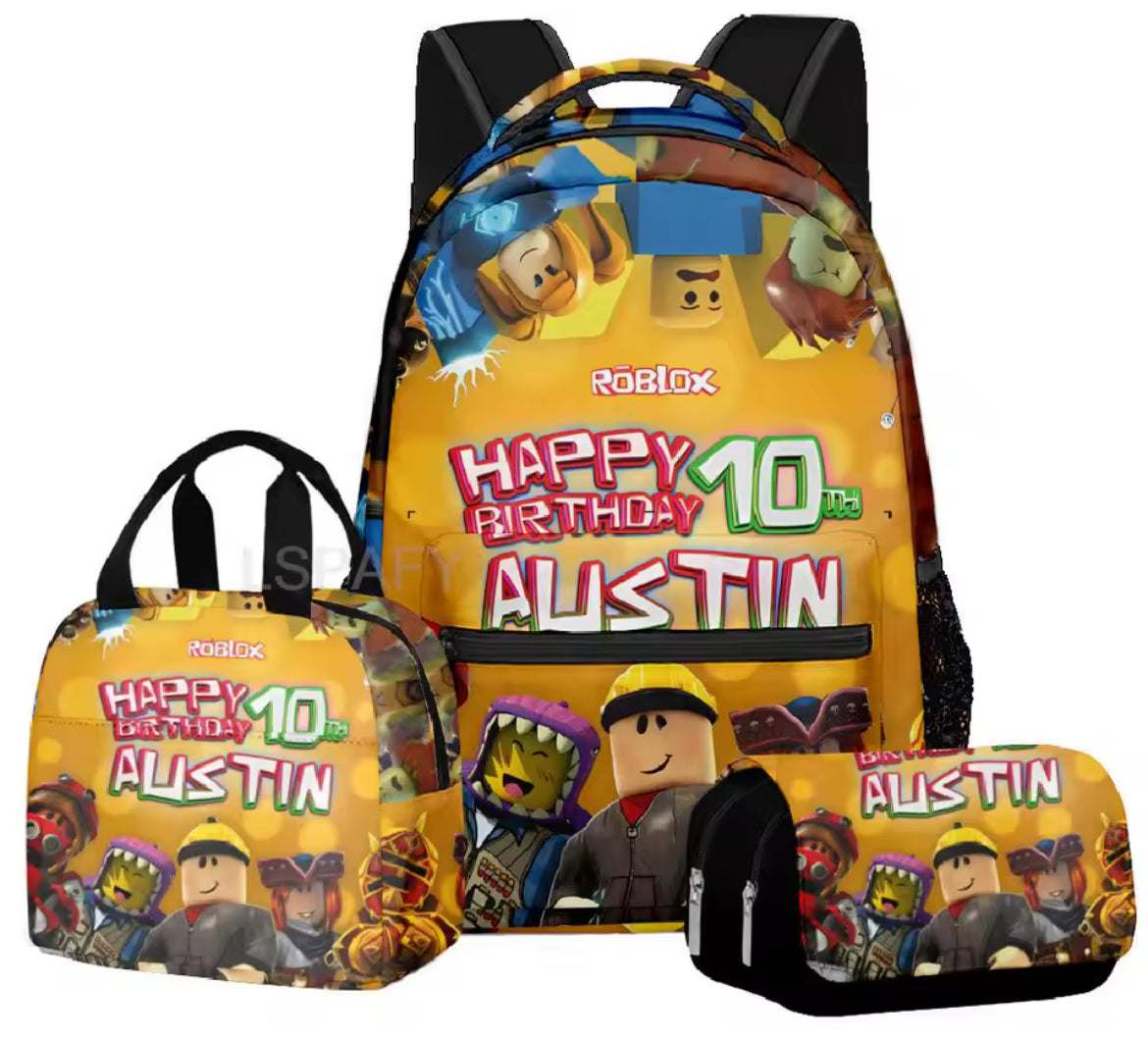 KIDS ROBLOX BACKPACKS + ESSENTIALS