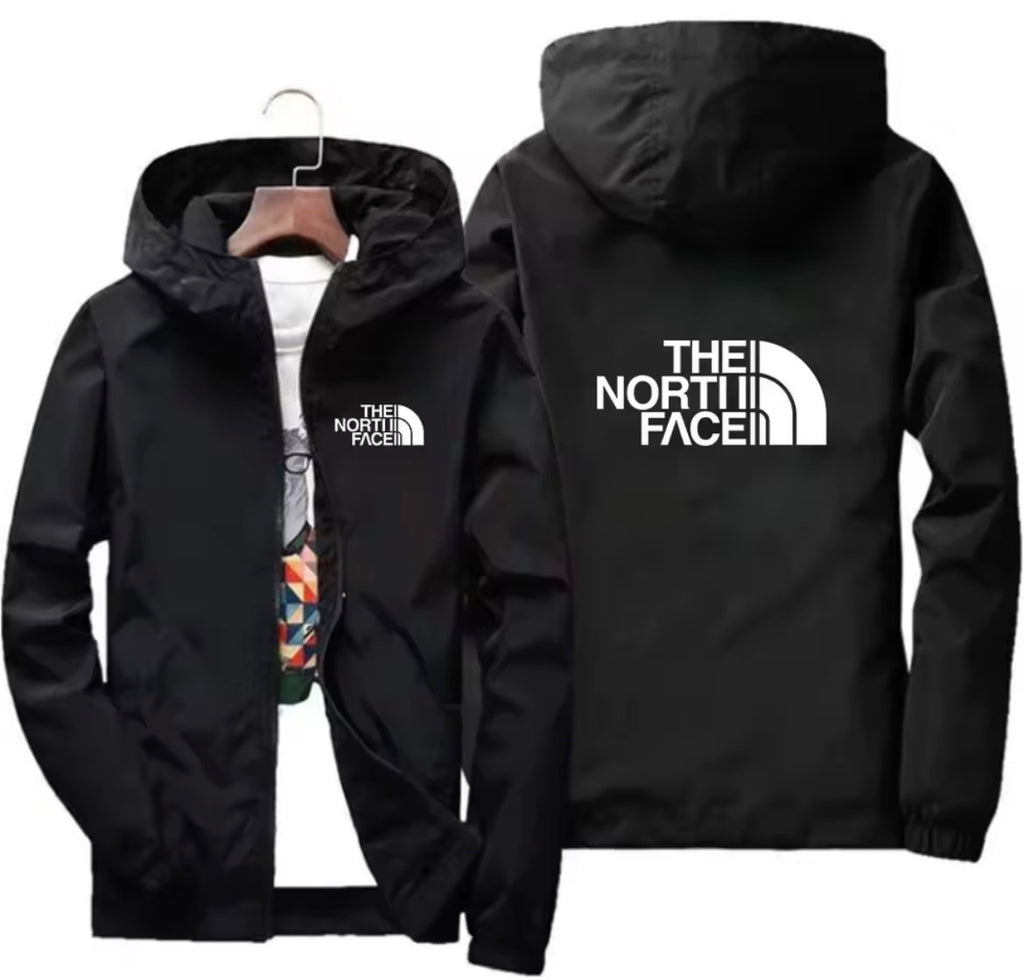 Men’s the north face coat jacket windbreaker hooded full zipper pockets drawstring breathable